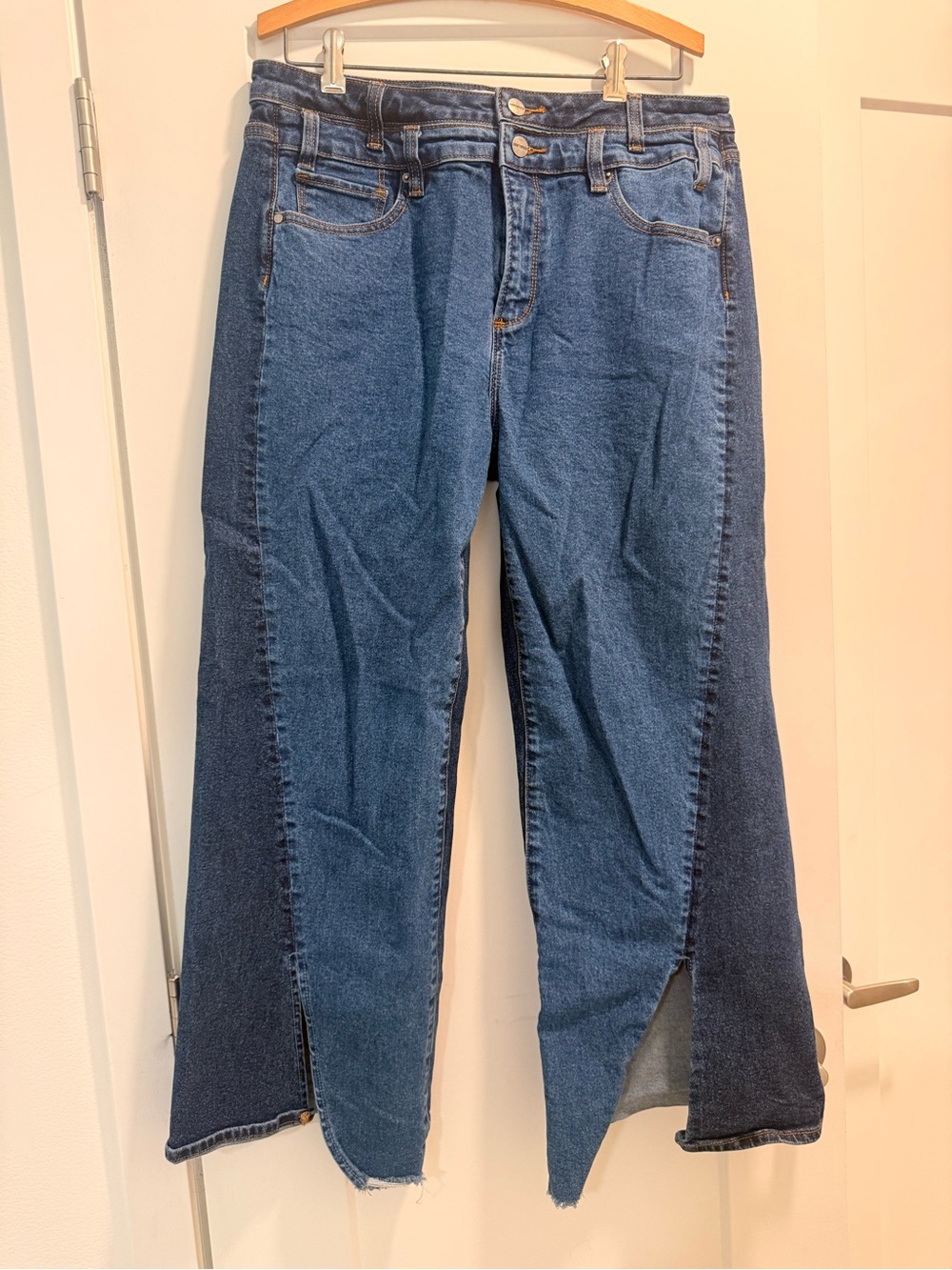 DRIFTWOOD Two-Tone Blue Wide-Leg Jeans